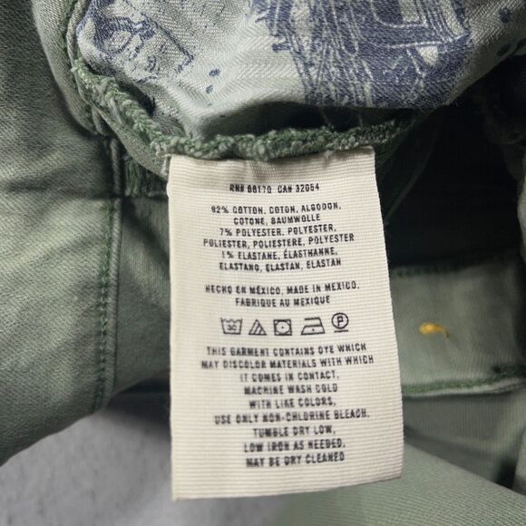 Anthro Pilcro and the Letter‎ Press Size 26 Denim Pants Ankle Straight Leg Green - Picture 8 of 11